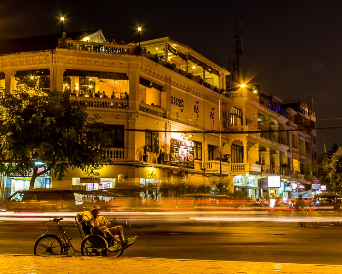 The famous Phnom Penh Foreign Correspondents Club. Phnom Penh